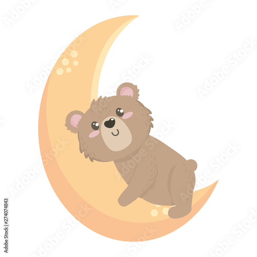 Isolated bear cartoon design vector illustration