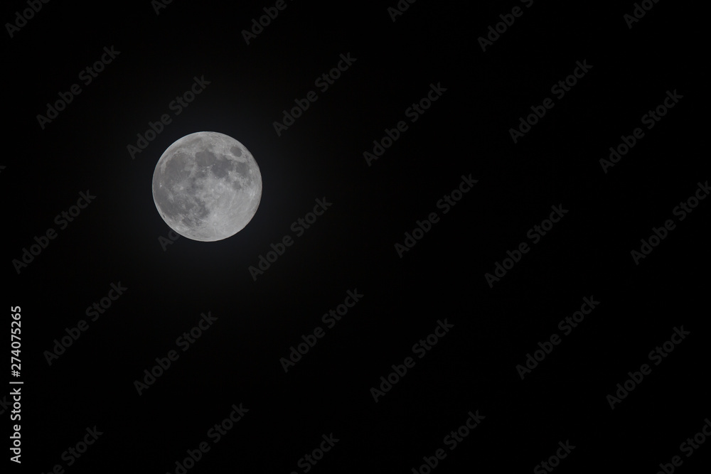 The Moon in the Night time with Black sky background The Moon in the Night time with Black sky background