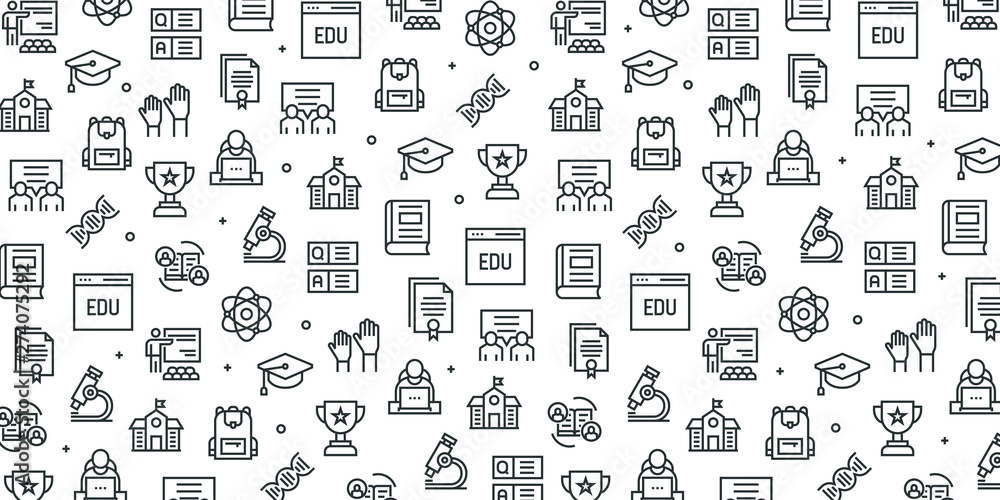 Obraz premium EDUCATION SEAMLESS PATTERN