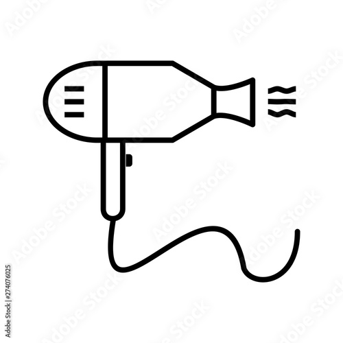 Beautiful Hair dryer Line black icon