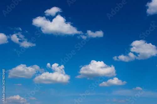Beautiful Clouds Over Blue Sky Background. Nature  Landscape Concept. Beautiful Sky Background.