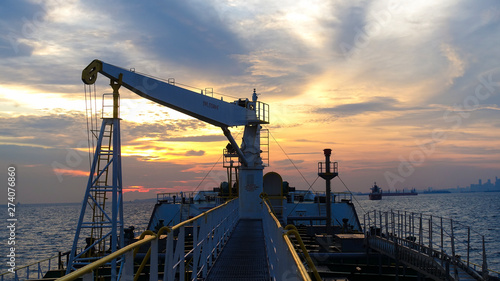 sunset over the sea at Singapore