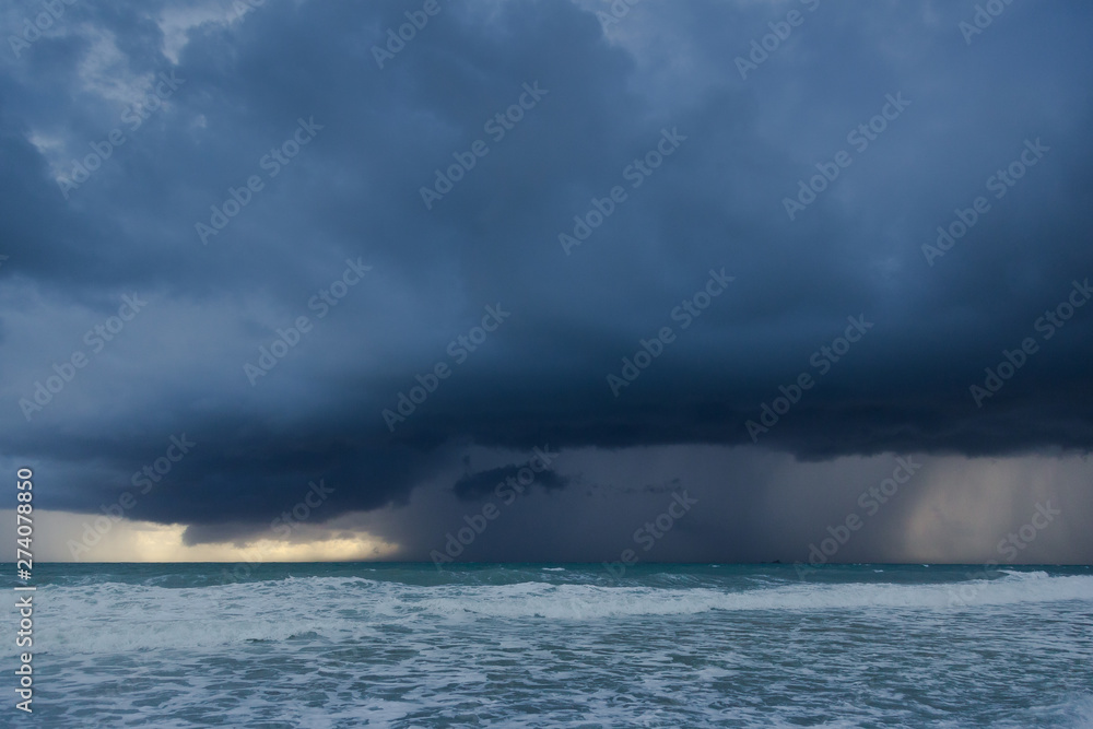 Storm at the sea in Thailand