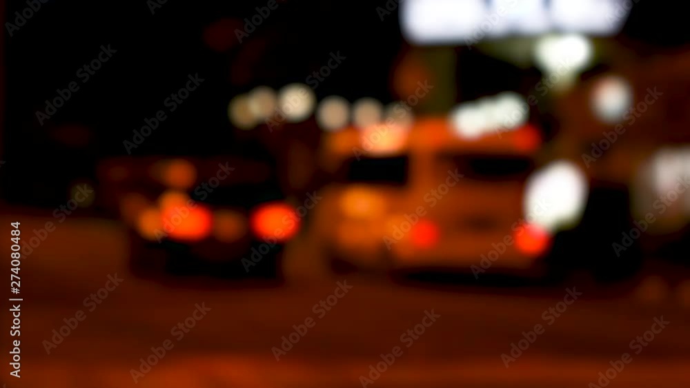 Blur view of traffic in city at night. Blur view of traffic in city at night.