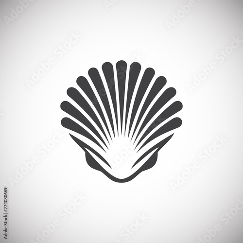 Seafood related icon on background for graphic and web design. Simple illustration. Internet concept symbol for website button or mobile app.