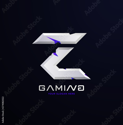 Initial letter Z gaming esports style logo template