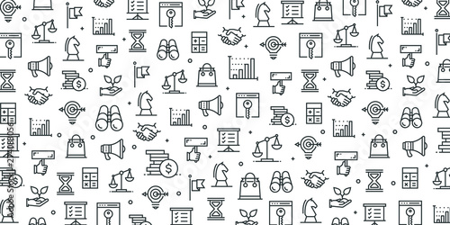 MARKETING STRATEGY SEAMLESS PATTERN