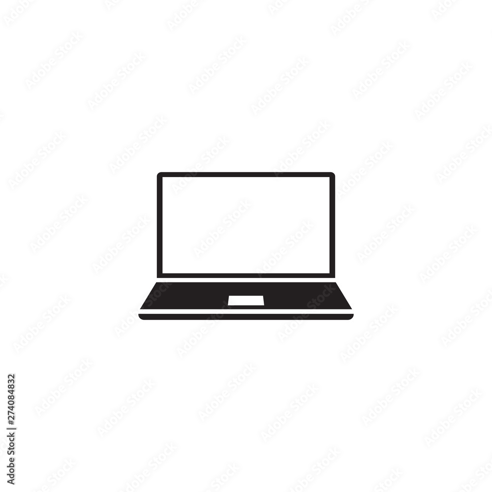 Laptop device icon, office appliances - stock Laptop device icon, office appliances - stock