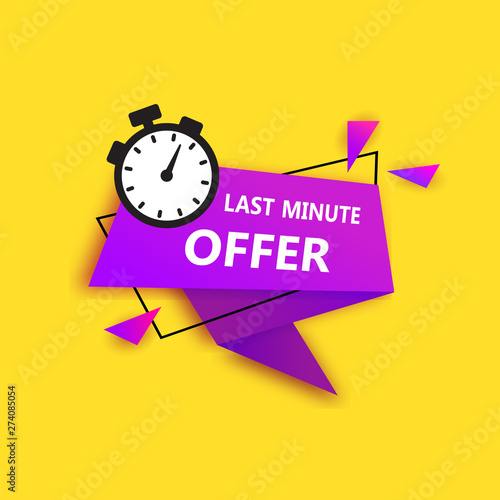 Black Last Minute Offers, Now Advertisement Label