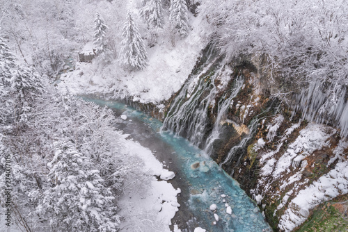 冬の白ひげの滝 / 北海道 美瑛町の観光イメージ