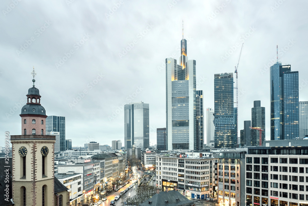 Obraz Blick auf den Maintower, Frankfurt am Main