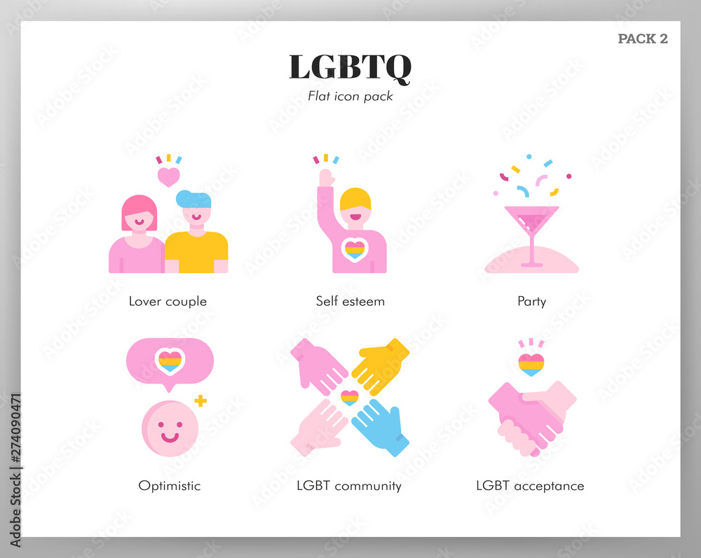 LGBT icons flat pack LGBT icons flat pack