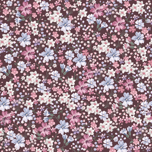 Seamless vintage floral pattern for gift wrap and fabric design