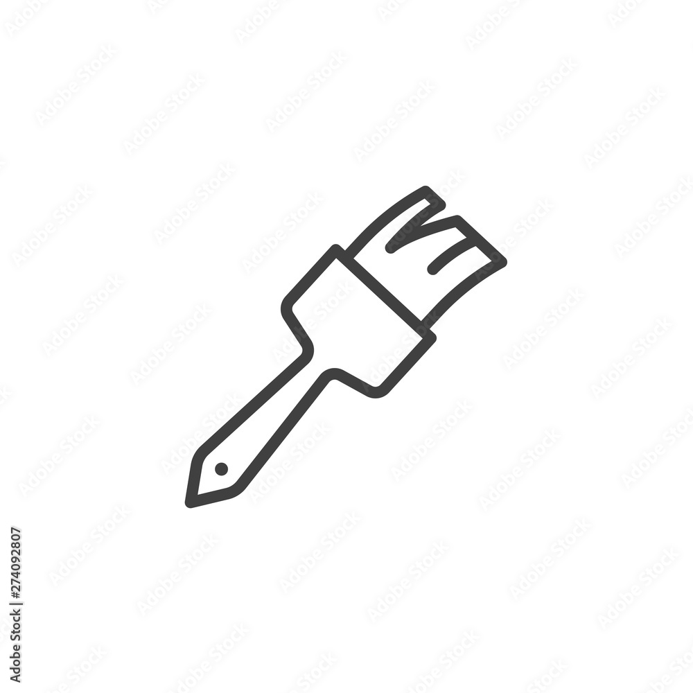 Paint Brush line icon. linear style sign for mobile concept and web design. Home repair tool outline vector icon. Symbol, logo illustration. Vector graphics Paint Brush line icon. linear style sign for mobile concept and web design. Home repair tool outline vector icon. Symbol, logo illustration. Vector graphics