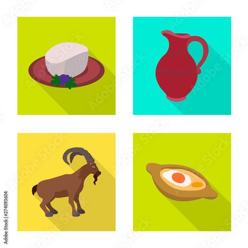 Vector illustration of culture and sightseeing logo. Collection of culture and originality stock vector illustration.