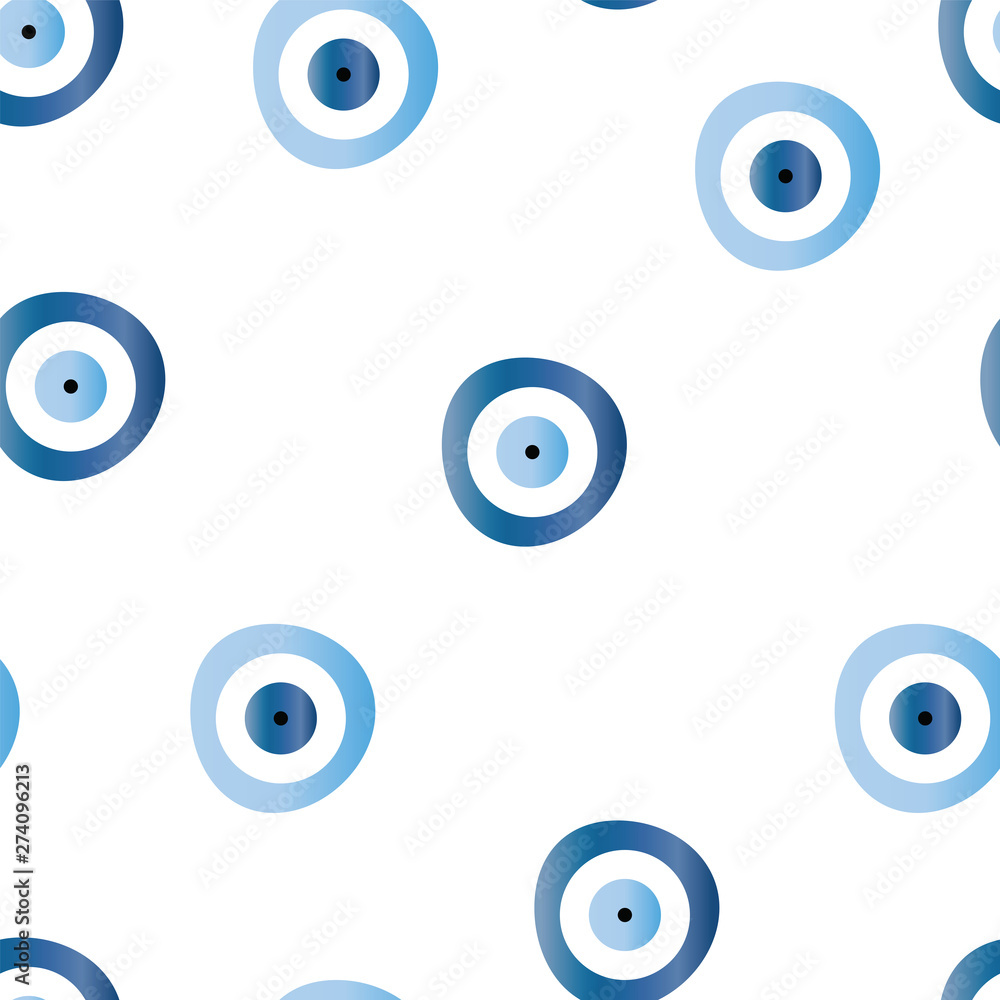 seamless pattern with evil eye in blue and turquoise colors on white background seamless pattern with evil eye in blue and turquoise colors on white background