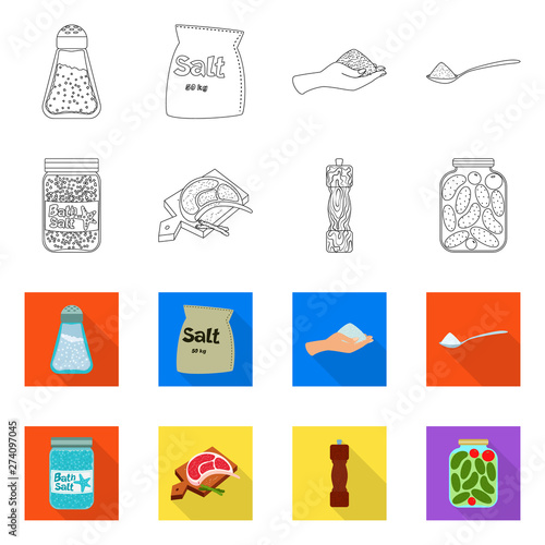 Vector illustration of cooking and sea logo. Collection of cooking and baking stock vector illustration.