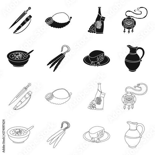 Vector design of culture and sightseeing icon. Set of culture and originality stock vector illustration.
