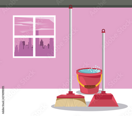Cleaning products for home cartoons