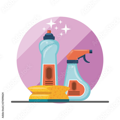 Cleaning products for home cartoons
