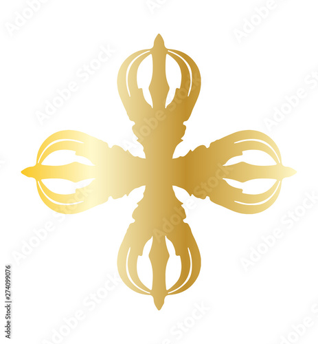 golden varja symbol on white background photo