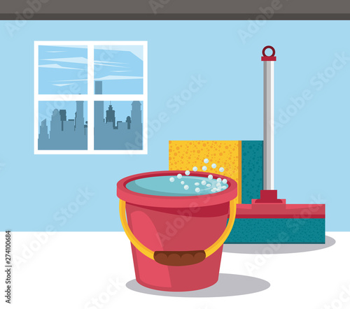Cleaning products for home cartoons