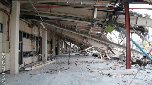 Dismantling Destruction factory rubble Breaking 