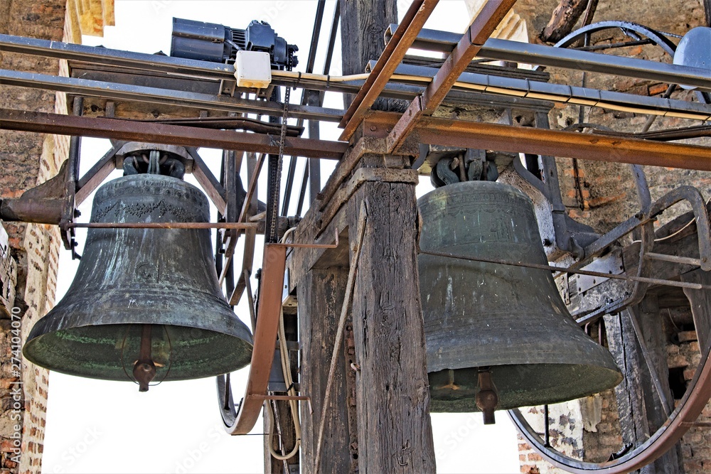 The bells in the Bell Tower, St John The Baptist's Cathedral, Turin, Italy