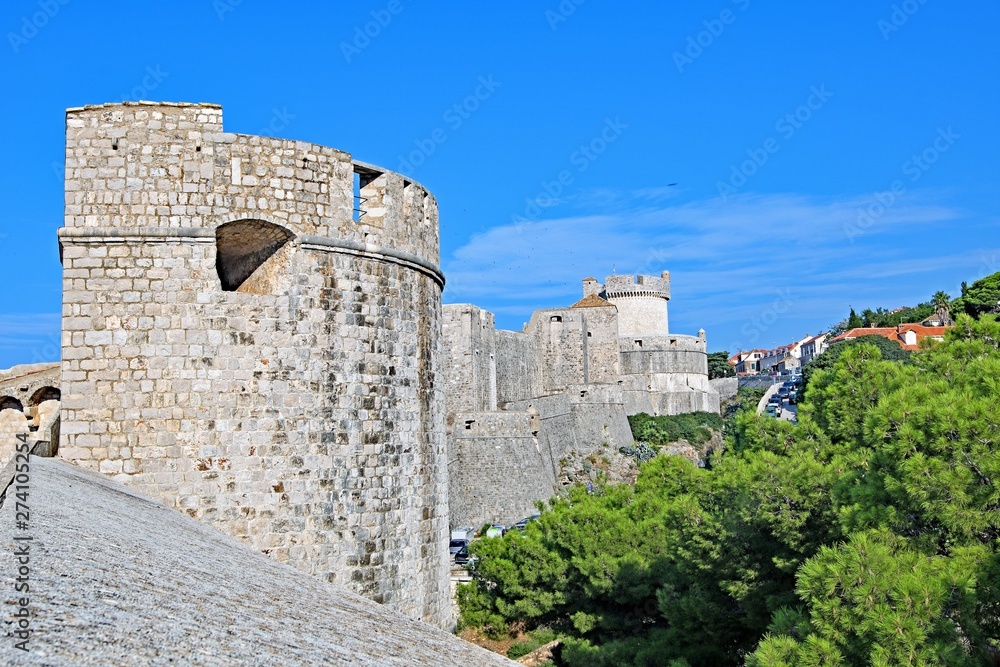 View from Drubrovnik Old Town Castle Wall walk View from Drubrovnik Old Town Castle Wall walk