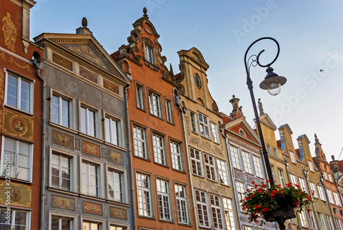 Old historical building architecture facade in Gdansk