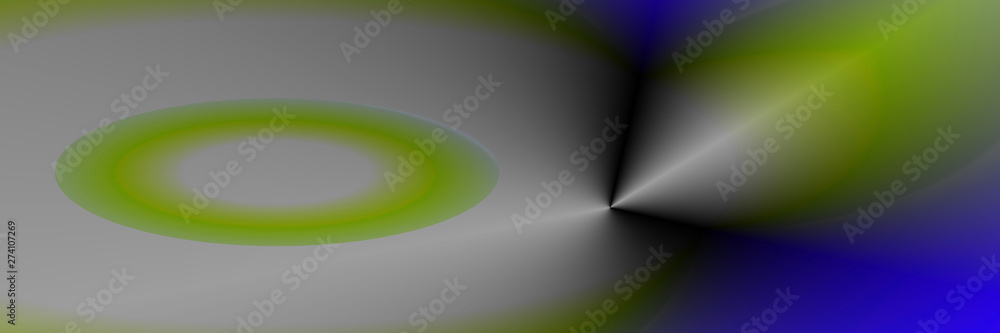Obraz premium Digital Art, panoramic abstract three-dimensional objects with soft lighting, Germany
