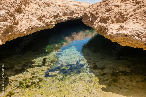 Desert mountains Earthquake Crack in national Park of Ras Mohame