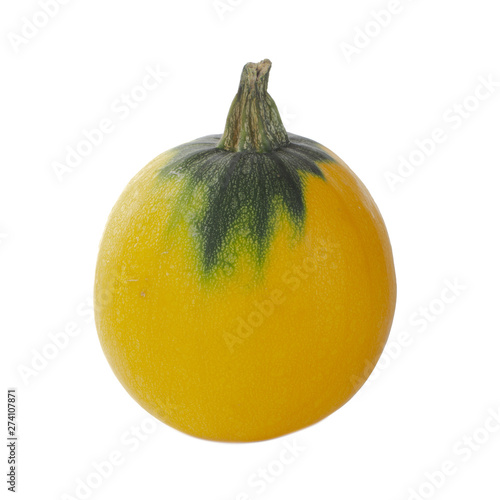 yellow zucchini isolated on white background