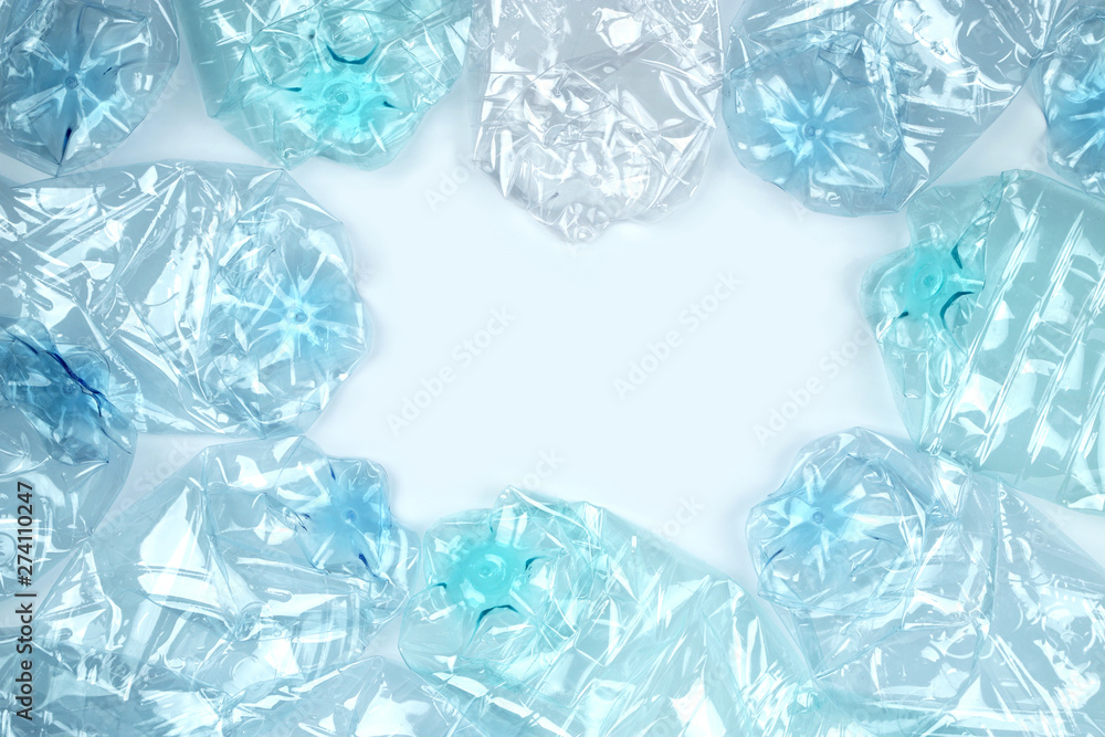 Crushed plastic bottles Crushed plastic bottles
