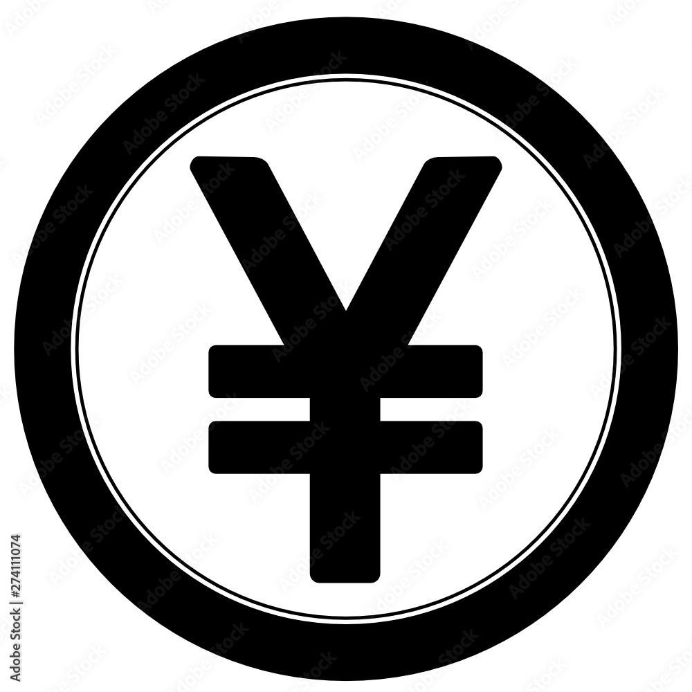 Japanese Yen or Chinese Yuan icon in round circle - vector. Japanese Yen or Chinese Yuan icon in round circle - vector.
