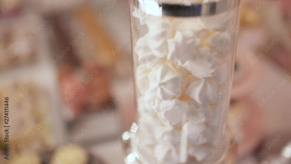 Cute candy bar with various cakes and candies. Wedding candybar. Cute candy bar with various cakes and candies. Wedding candybar.