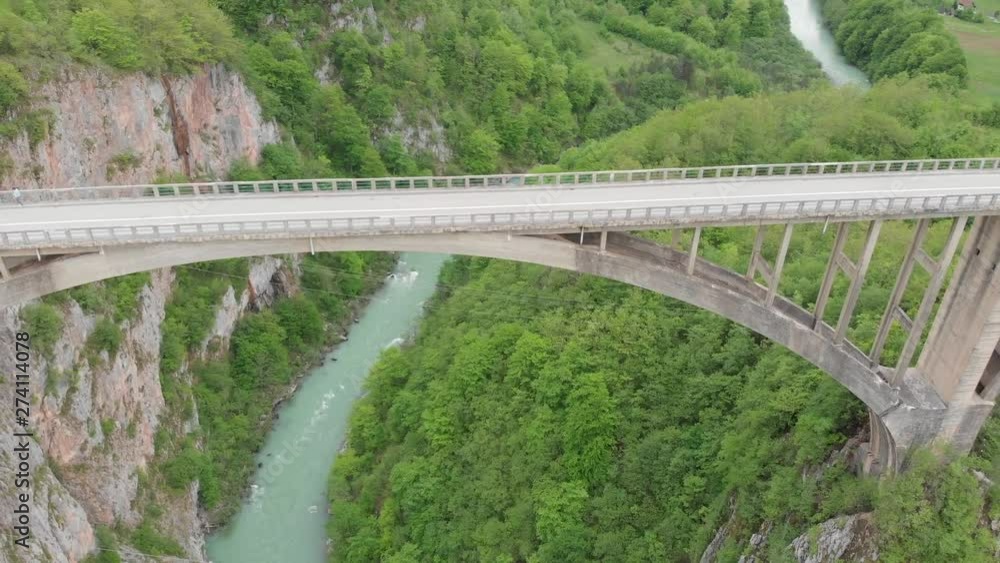 Tara river canyon. Most popular place for visit is the Durdevica bridge. Jurjevich Bridge in Zabljak, Montenegro Tara river canyon. Most popular place for visit is the Durdevica bridge. Jurjevich Bridge in Zabljak, Montenegro