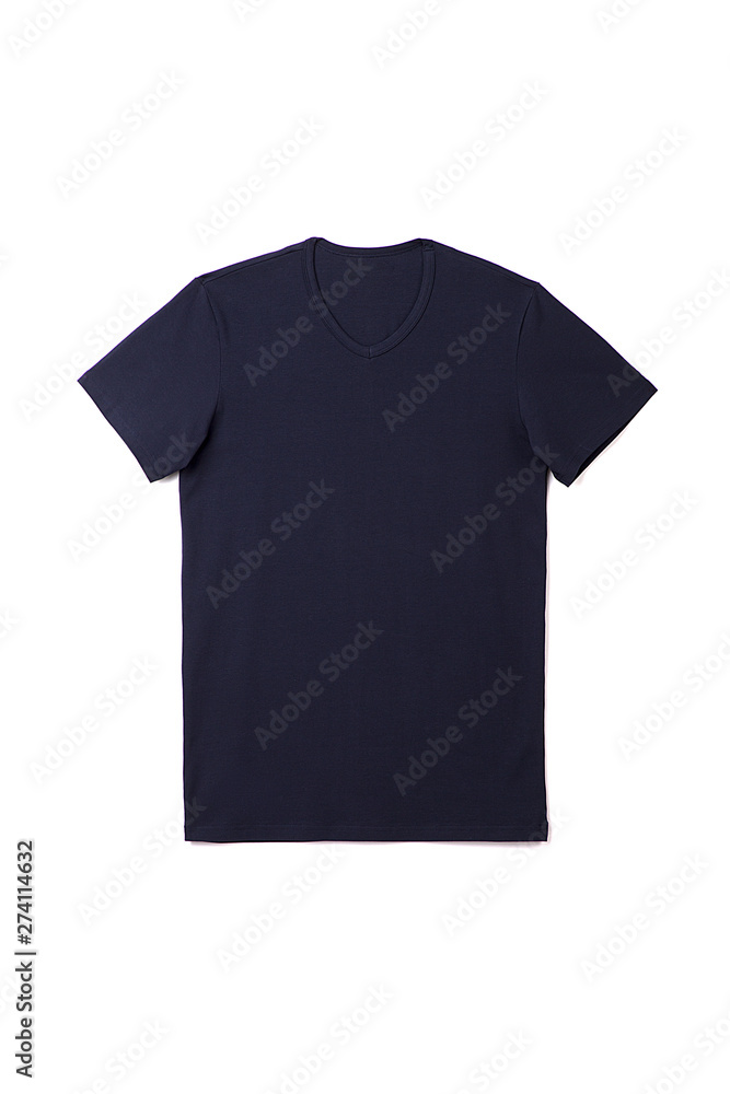 Black men's t-shirt isolated on white background Black men's t-shirt isolated on white background