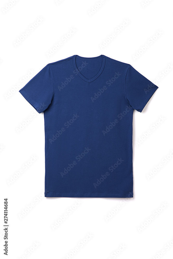Blue men's t-shirt isolated on white background Blue men's t-shirt isolated on white background