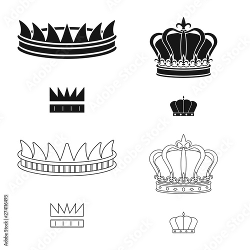 Isolated object of medieval and nobility icon. Set of medieval and monarchy vector icon for stock.