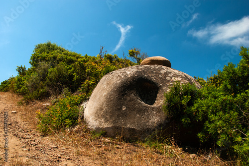 Rocce caratteristiche a Capo Pecora, Sardegna, Italia photo