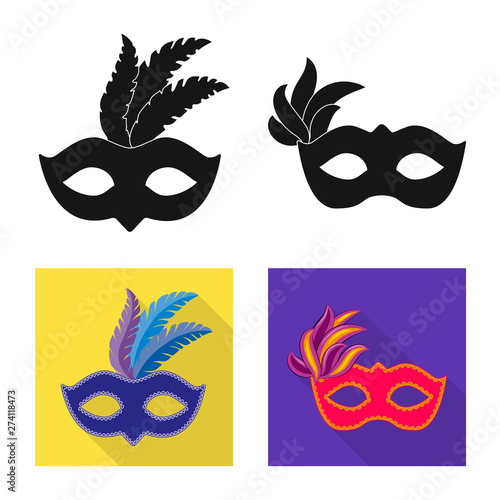 Isolated object of luxury and celebration logo. Set of luxury and hide stock symbol for web.
