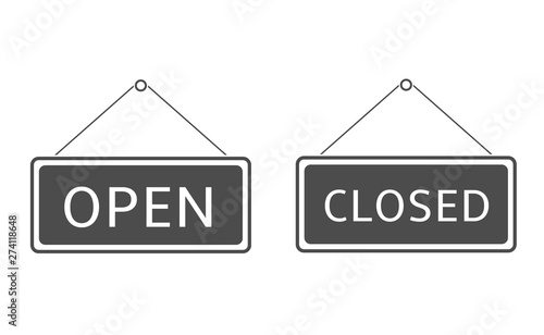 Open Closed Hanging sign