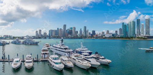 Aerial view of Bay in Miami Florida, USA © anderm