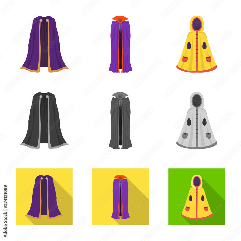 Isolated object of material and clothing logo. Collection of material and garment stock symbol for web. Isolated object of material and clothing logo. Collection of material and garment stock symbol for web.