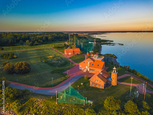 Aerial view of Vente Cape in Lithuania, bird ringing place photo