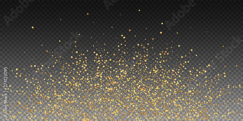 Gold confetti luxury sparkling confetti. Scattered