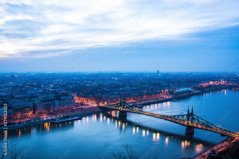 Blue hour above Budapest