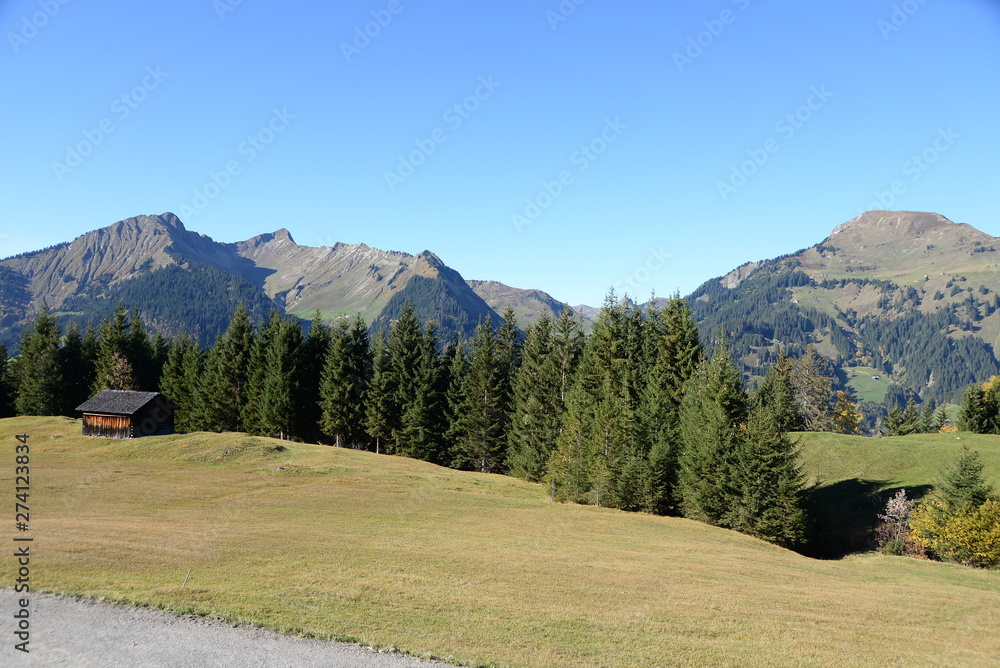 Landschaft bei Sonntag in Vorarlberg