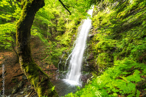 Karlovsko pruskalo waterfall in Old River, Stara reka reserve, located at Central Balkan national park in Bulgaria